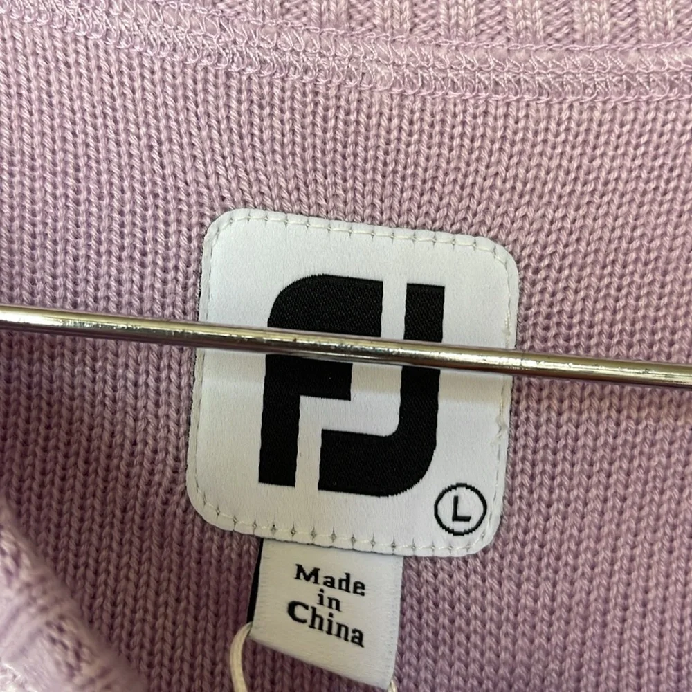 FootJoy crewneck sweater in purple cloud - Picture 5 of 12